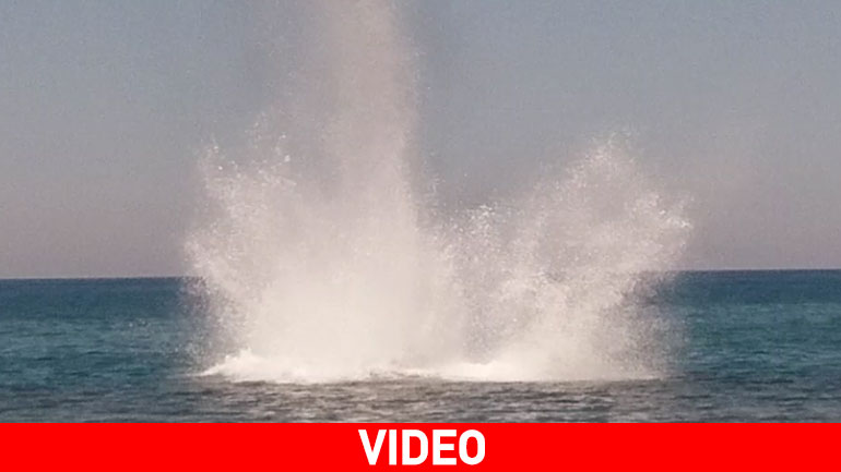 Μοναδικό θέαμα με εξουδετέρωση βλήματος στην Αμμουδάρα