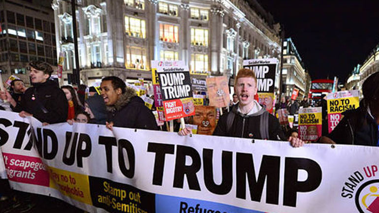Διαδήλωση κατά του Ντόναλντ Τραμπ στο Λονδίνο