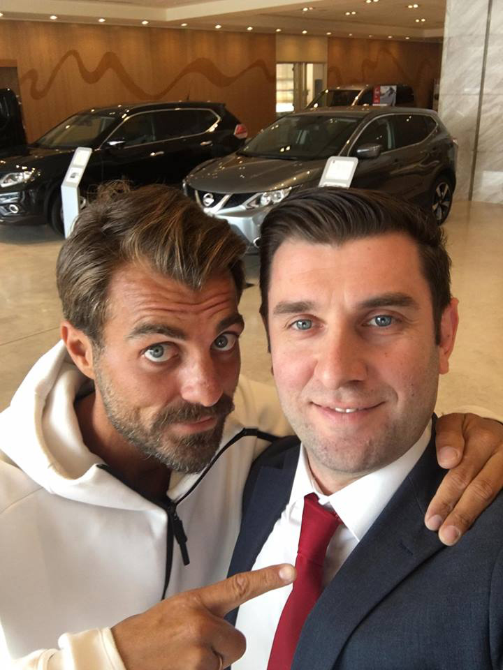 Ο Στέλιος Χανταμπάκης με τον Κώστα Σαλιώρα 