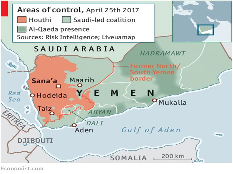Με τον εμφύλιο να μαίνεται στην Υεμένη, ποιος ελέγχει τι, τώρα εκεί
