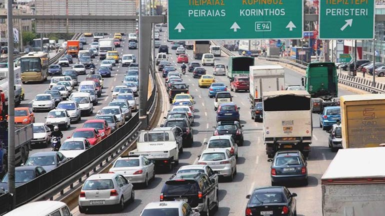 Κυκλοφοριακό κομφούζιο στην Εθνική Οδό