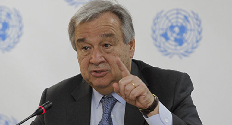 O γγ του ΟΗΕ Antonio Guterres  