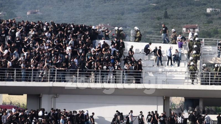 Συμπλοκές οπαδών του ΠΑΟΚ με την αστυνομία