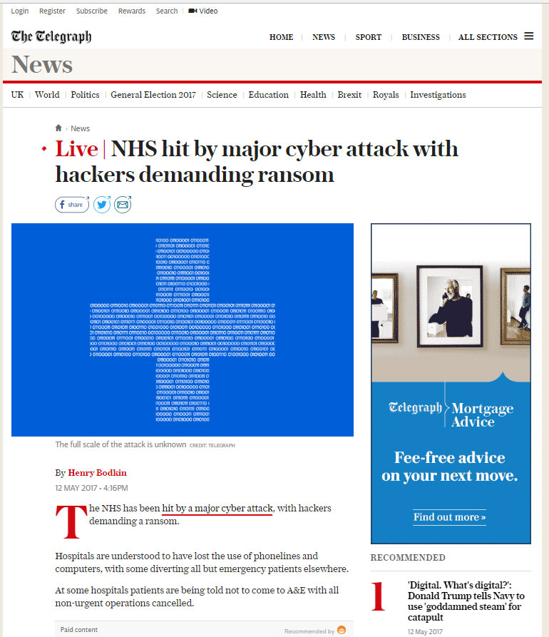 To δημοσίευμα της Telegraph