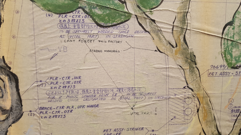 Κοιτάζοντας προσεκτικά τον πίνακα βλέπεις γραμμένες σκέψεις της ζωγράφου...