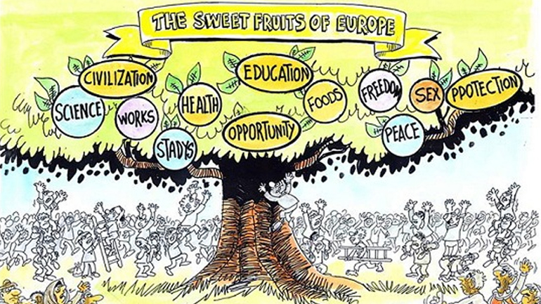 Έκθεση γελοιογραφίας «Sweet Europe» στο Μετρό Συντάγματος