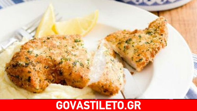 Σνίτσελ κοτόπουλου με πουρέ πατάτας