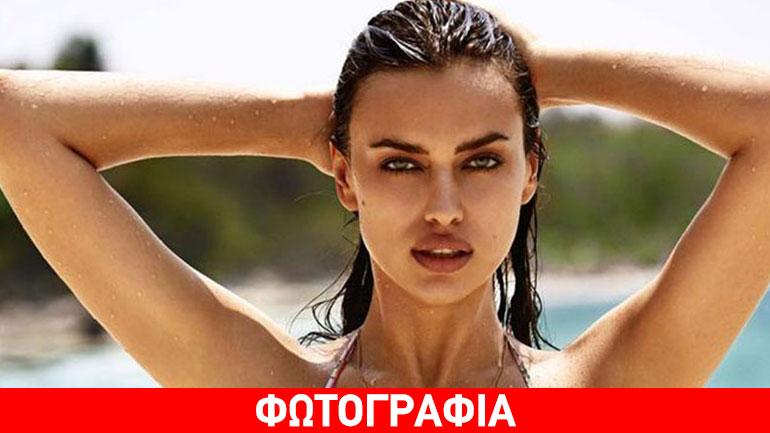 Η Ιrina Shayk στην πισίνα με κίτρινο μαγιό