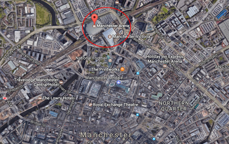 H θέση της Manchester Arena