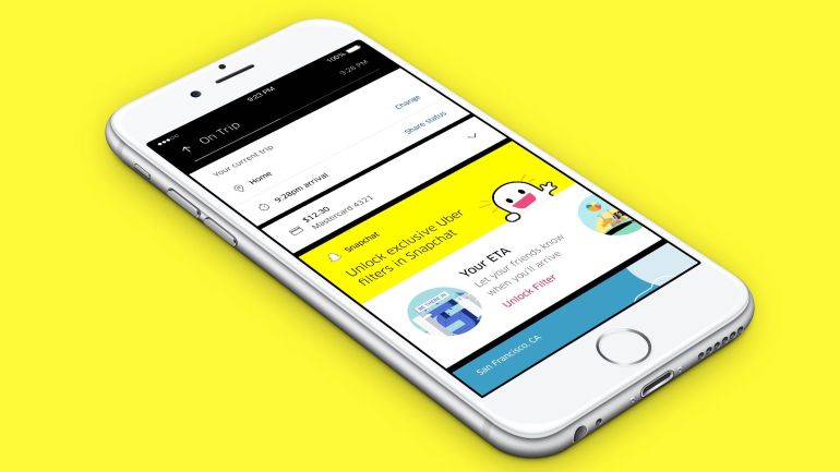 Snapchat φίλτρα για τις μετακινήσεις σας με Uber