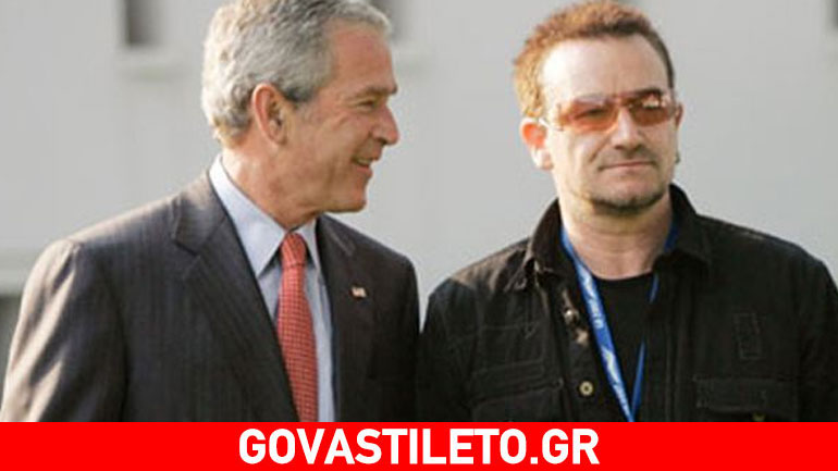 Ο Bono στο ράντσο του πρώην προέδρου George Bush