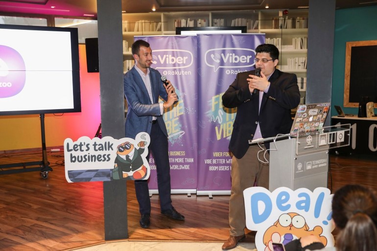 Ο Atanas Raykov (Viber) και ο Απόστολος Ζερβός της Akazoo