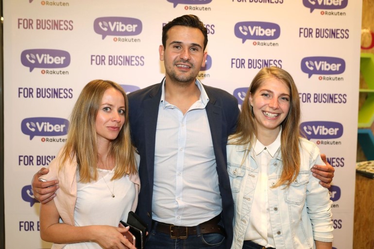 Konstantin Konstadinov (Sales Manager CEE, Viber) / Daniela Ivanova (Partnerships Manager CEE, Viber) (δεξιά) / Zarena Kancheva Marketing και PR Manager CEE (αριστερά)