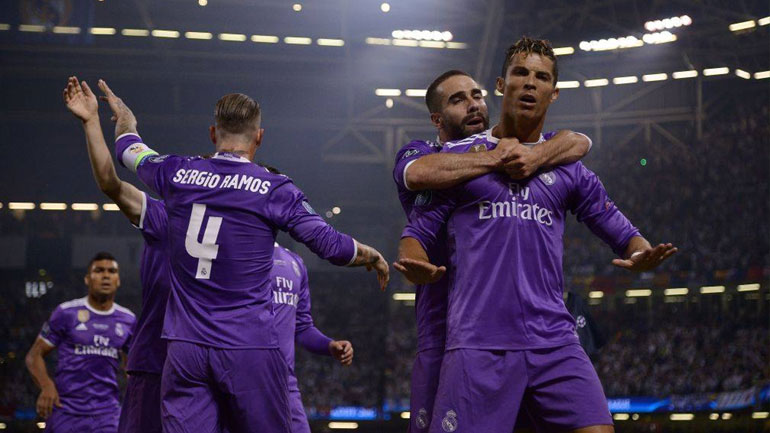 Oι πανηγυρισμοί των παικτών της Ρεάλ