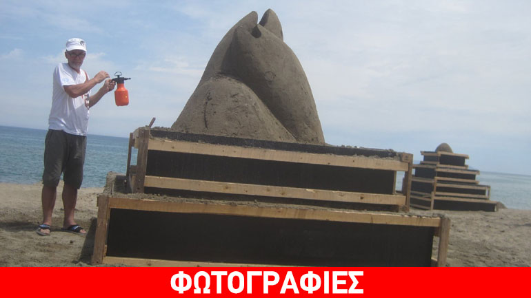 Ηράκλειο: Εντυπωσιακά γλυπτά από άμμο στην Αμμουδάρα