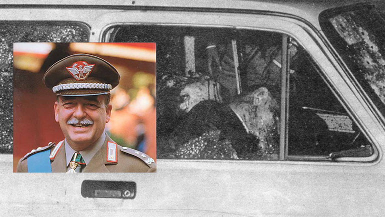 O στρατηγός Κάρλο Αλμπέρτο Νταλά Κιέζα - Τον γάζωσαν μέσα στο αυτοκίνητό του