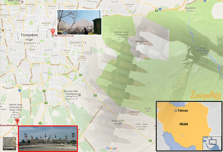 Χάρτης με τα σημεία των επιθέσεων