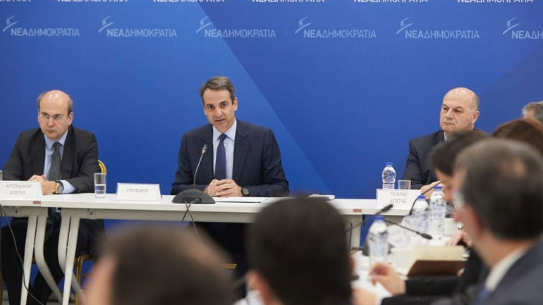 Συνεδρίαση τομεαρχών της ΝΔ υπό τον Κυρ. Μητσοτάκη