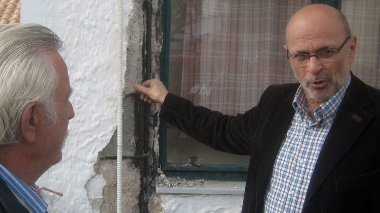 Ο σεισμολόγος και βουλευτής Λέσβου του ΚΚΕ Σταύρος Τάσσος περιόδευσε σε Βρίσα και Πλωμάρι