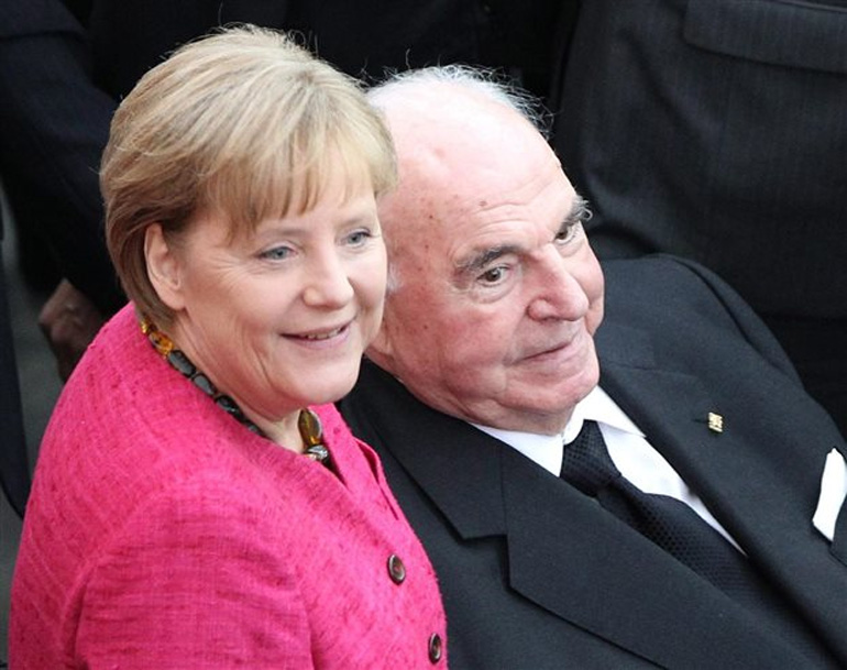 O Χέλμουτ Κολ με την Άνγκελα Μέρκελ