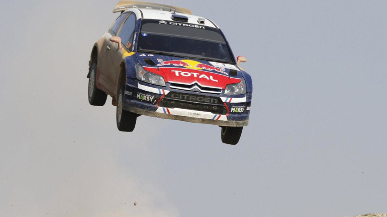 Ο Sebastian Ogier πίσω από το τιμόνι του C4 που πλέον ανήκει στον Έλληνα πρωταθλητή 'Mario'