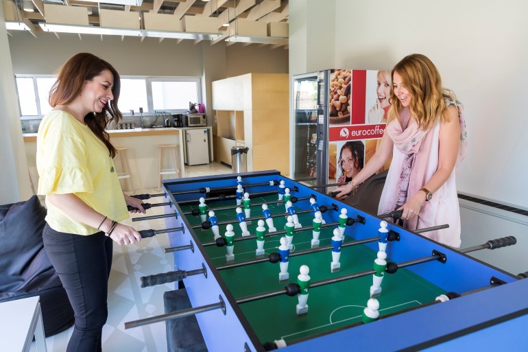 Οι χώροι ξεκούρασης στο νέο κτίριο της COSMOTE e-value 