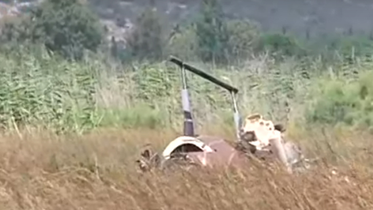 Σχοινιάς: Πρώτες εικόνες από τα συντρίμμια του ελικοπτέρου