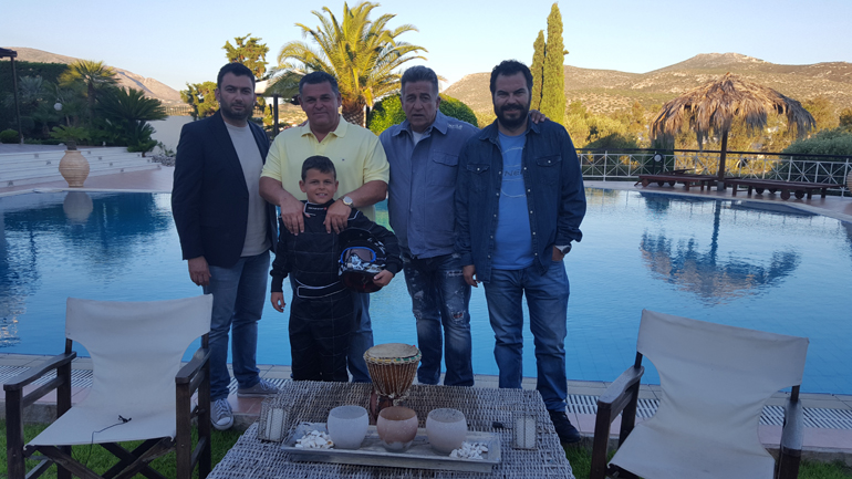 Από αριστερά, Βασίλης Σαρημπαλίδης Στέφανος και Λέων Σπάρταλης, Στράτος Φωτεινέλης και Στάθης Πετρόπουλος