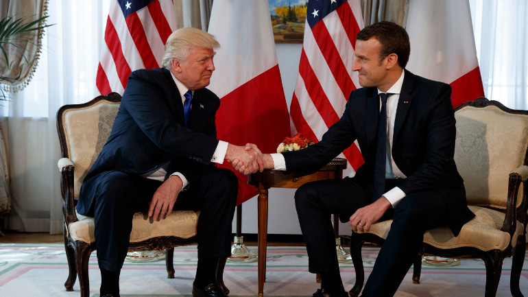 Μακρόν – Τραμπ  συμφώνησαν πως θα αντιδράσουν από κοινού αν η Συρία διαπράξει νέα επίθεση με χημικά όπλα