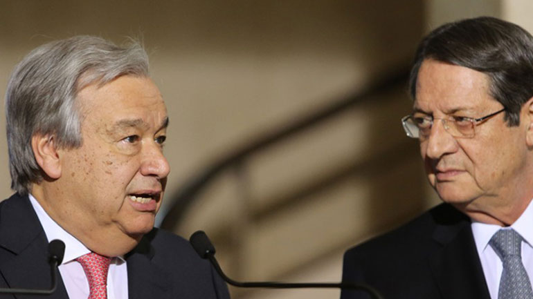 Επιστολή Γκουτέρες σε Ν. Αναστασιάδη: Αποσύρω το έγγραφο Έιντε