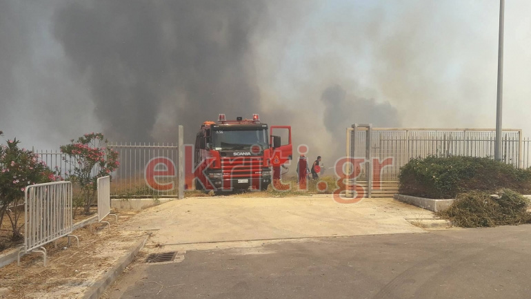 Φωτιά στον καταυλισμό της Ν. Αλικαρνασσού Kρήτης