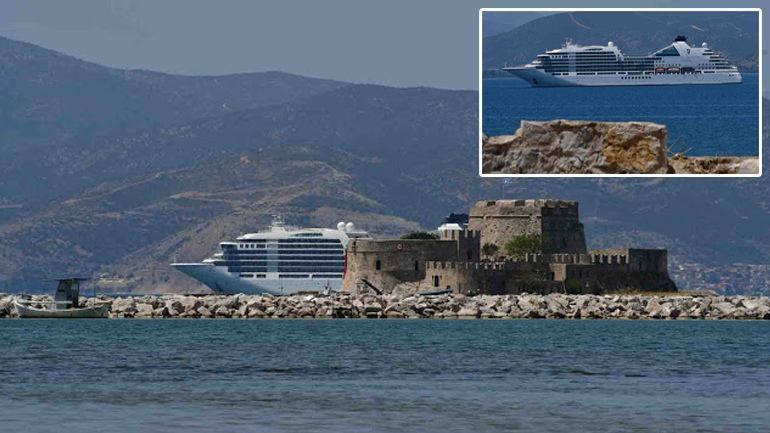 Το νεότευκτο κρουαζιερόπλοιο «Seabourn Encore» στο Ναύπλιο