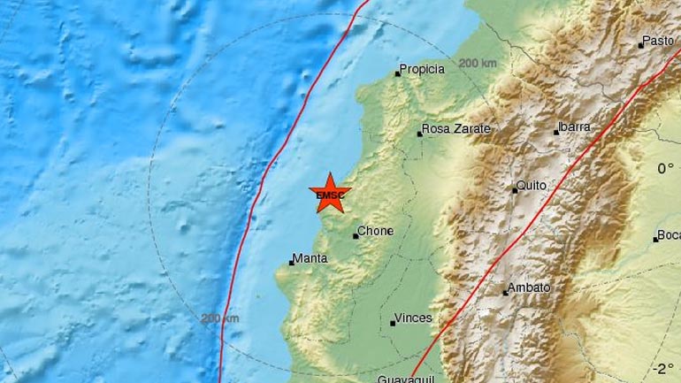 Σεισμική δόνηση 6R στο Εκουαδόρ