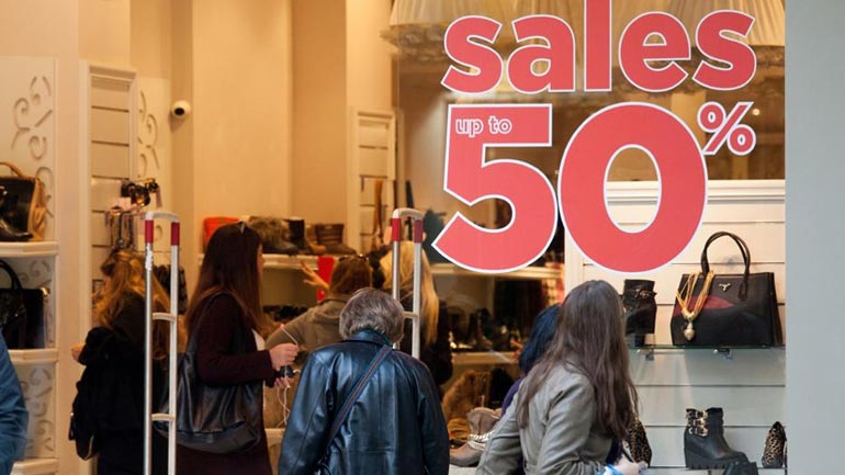 Αυξήθηκε κατά 3% ο όγκος των πωλήσεων στο λιανικό εμπόριο τον Απρίλιο του 2017