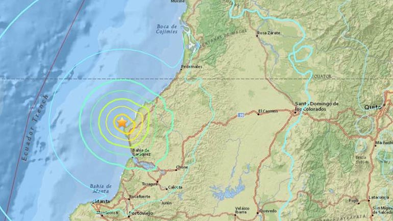 Περιορισμένες υλικές ζημιές από τη σεισμική δόνηση 6R στον Ισημερινό
