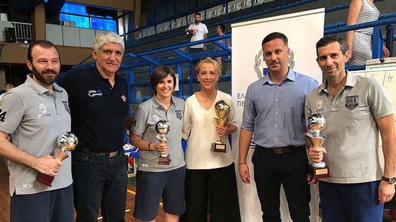 Ο Σύνδεσμος Ελλήνων Προπονητών Καλαθοσφαίρισης βράβευσε την περιφερειάρχη Αττικής