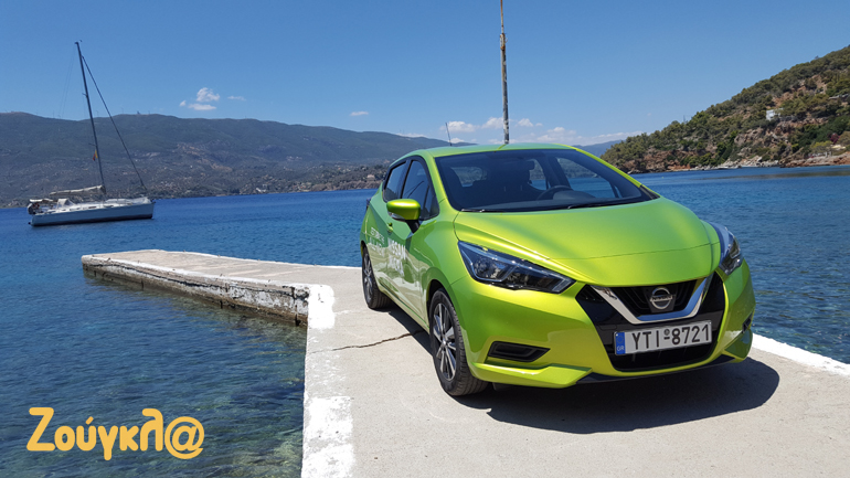 Το πρώτο Nissan Micra με 1.000άρη κινητήρα στο λιμανάκι της παραλίας 'Μοναστήρι'