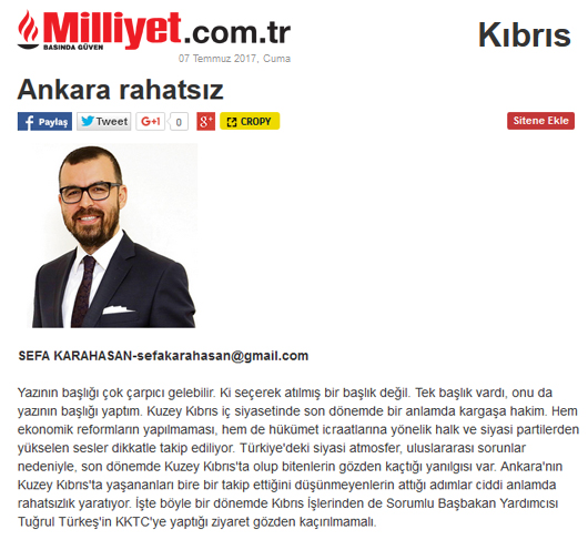 H ανάλυση του Σεφά Καραχασάν στη Milliyet