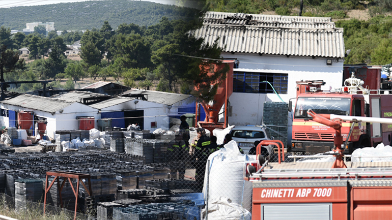 Φωτιά σε εργοστάσιο πλαστικών με δύο τραυματίες