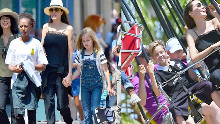 Στη Disneyland η Angelina Jolie με τα παιδιά της για τα γενέθλια των διδύμων