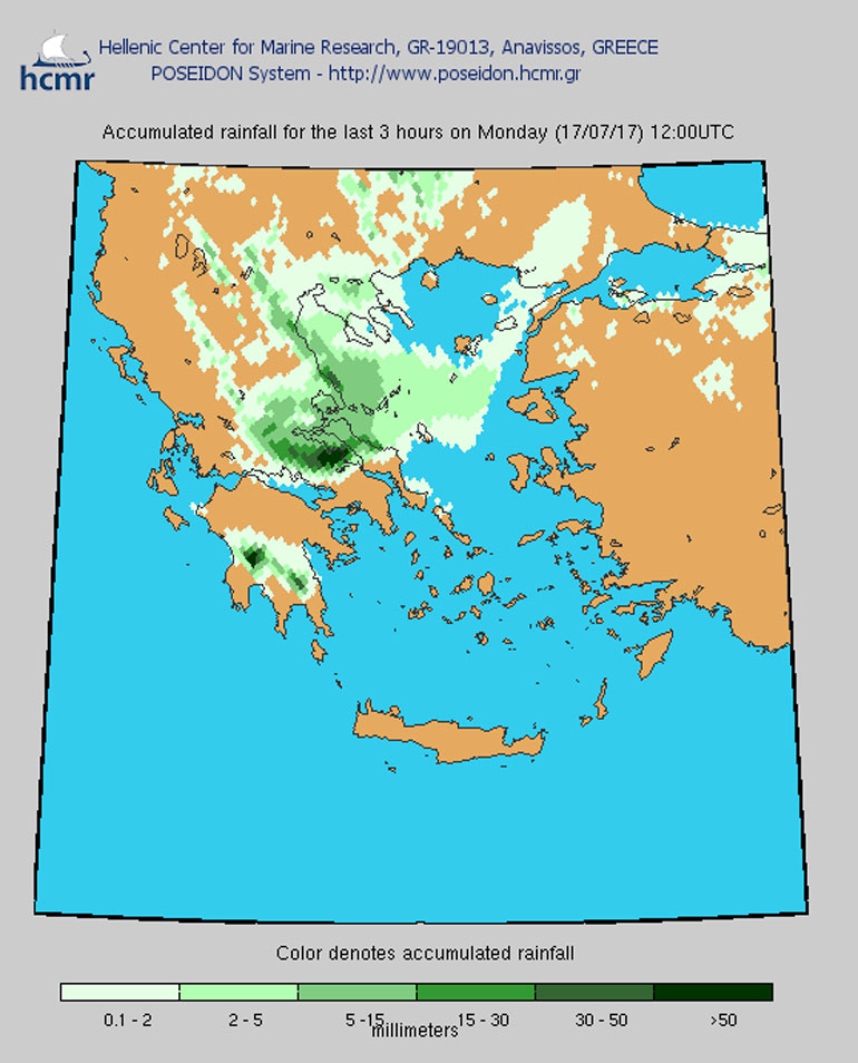 Βροχόπτωση- Δευτέρα 12.00