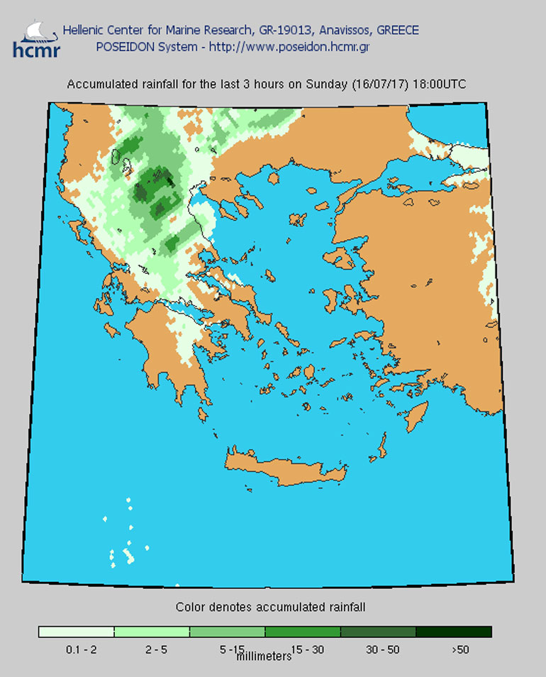 Βροχόπτωση- Κυριακή 18.00