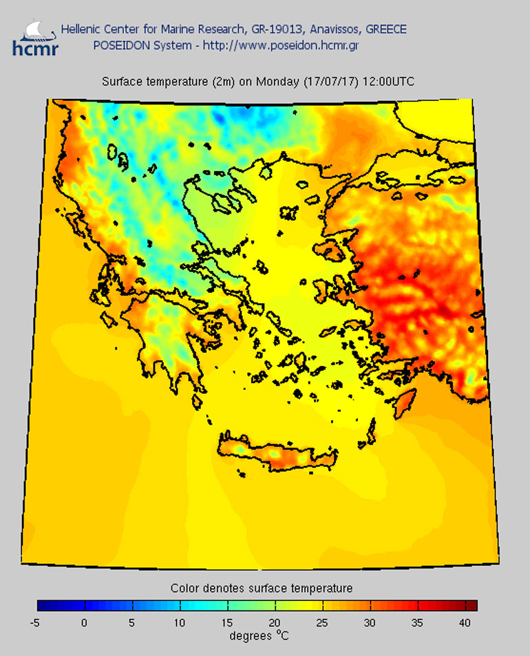 Θερμοκρασία - Δευτέρα 12.00