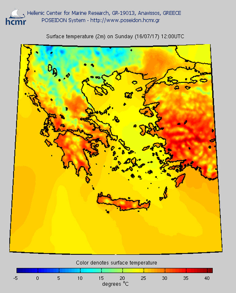 Θερμοκρασία – Κυριακή 12.00