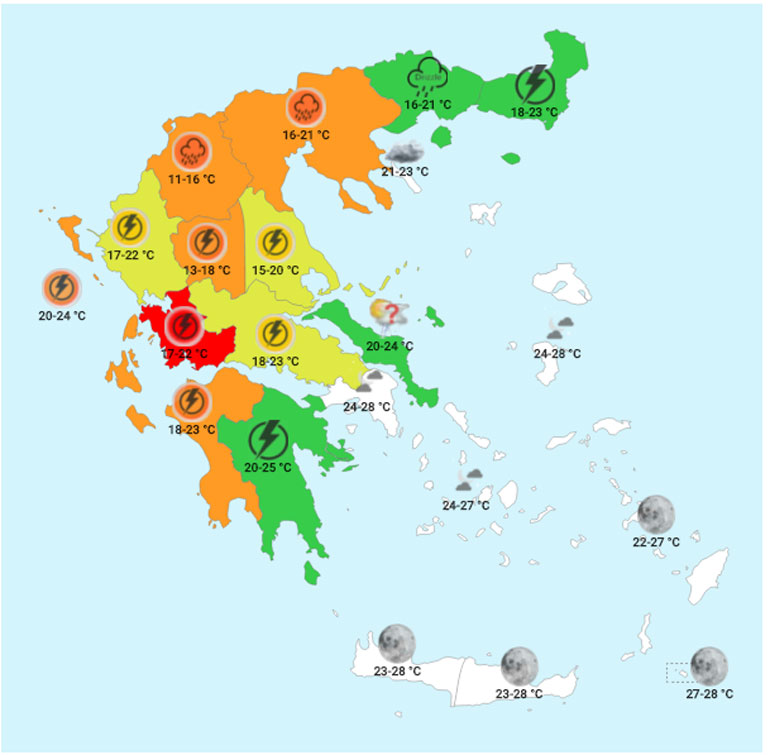 Xάρτης του forecastweather.gr