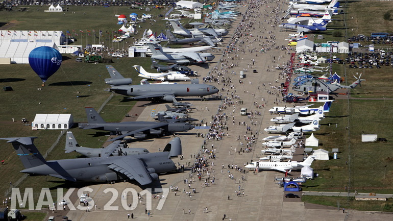 Η διεθνής αεροπορική έκθεση της Μόσχας  MAKS-2017 άνοιξε τις πόρτες της για το κοινό