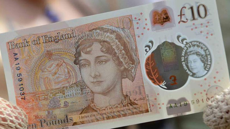 Νέο χαρτονόμισμα των 10 λιρών Αγγλίας
