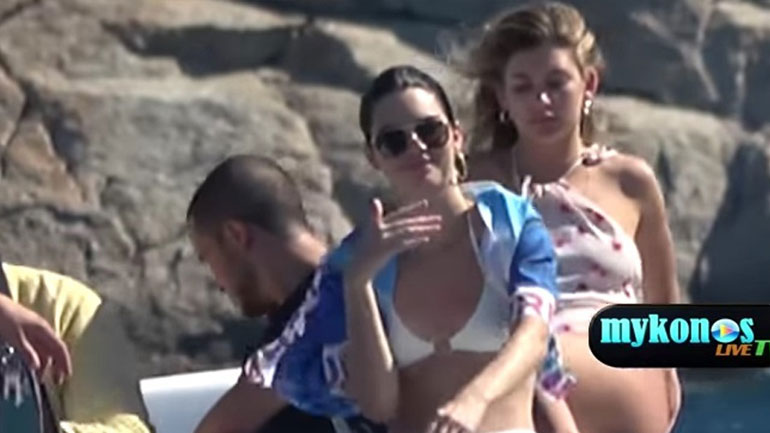 Η καλλονή Kendall Jenner χορεύει μέσα σε φουσκωτό στη Μύκονο