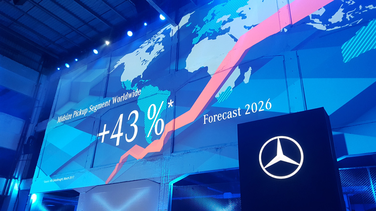 Το σχεδιάγραμμα που παρουσιάστηκε στην εκδήλωση στο Κέιπ Τάουν και δείχνει την τάση για ζήτηση pick up οχημάτων τα επόμενα χρόνια