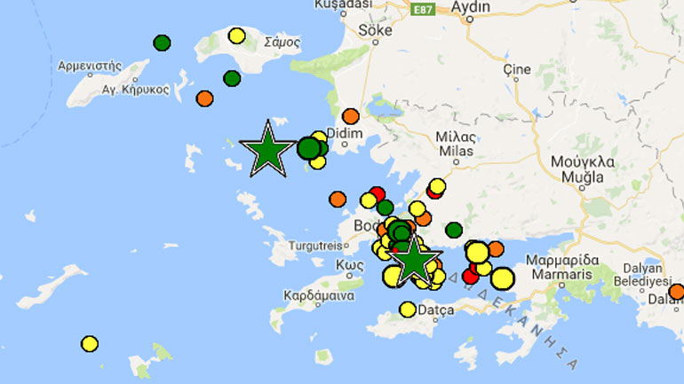 Κως: Διακόσιοι σεισμοί εκ των οποίων οι 15 είναι μεγαλύτεροι των 4R